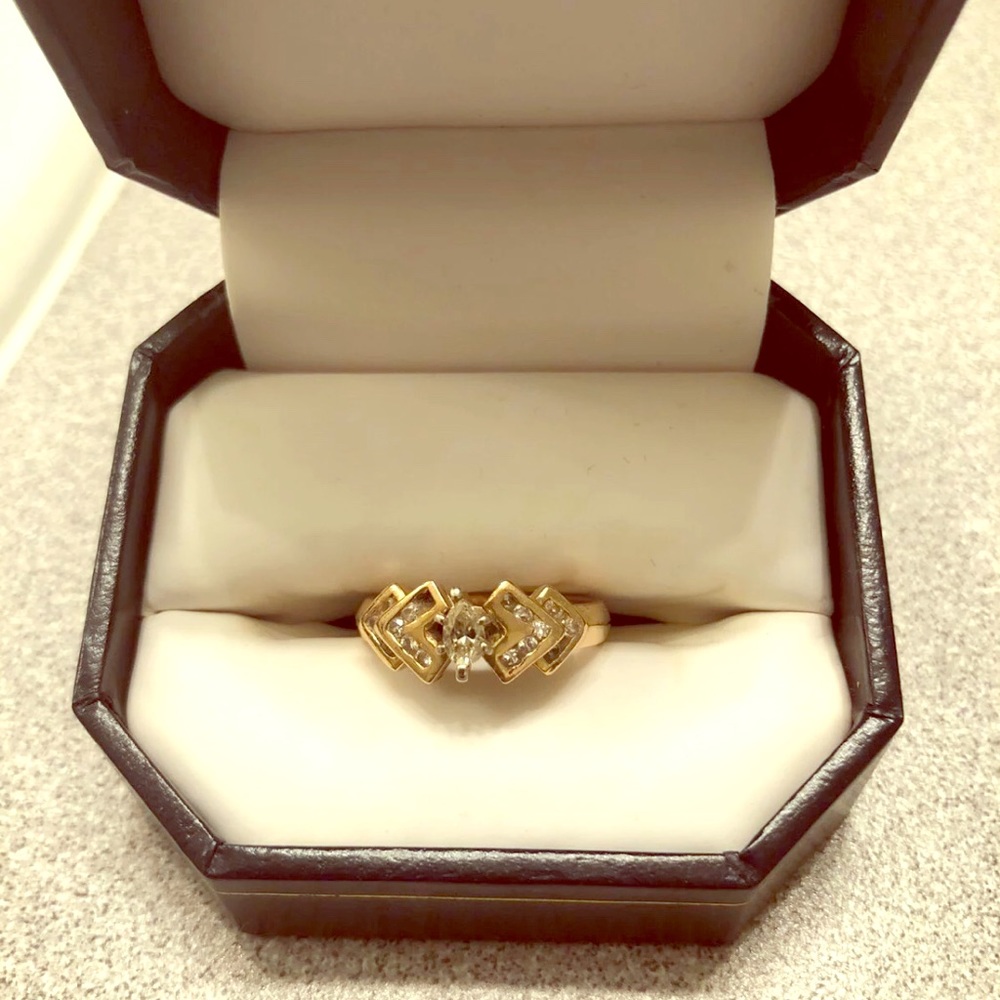 Antique Marquis Diamond Ring.